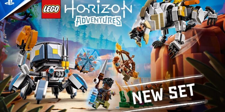 LEGO Horizon Adventures – Aloy & Varl vs. Shell-Walker & Sawtooth Conjunto LEGO