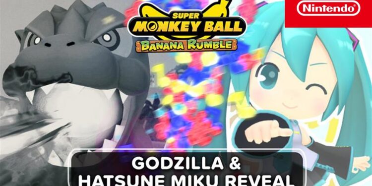Super Monkey Ball Banana Rumble – Revelação de Godzilla e Hatsune Miku