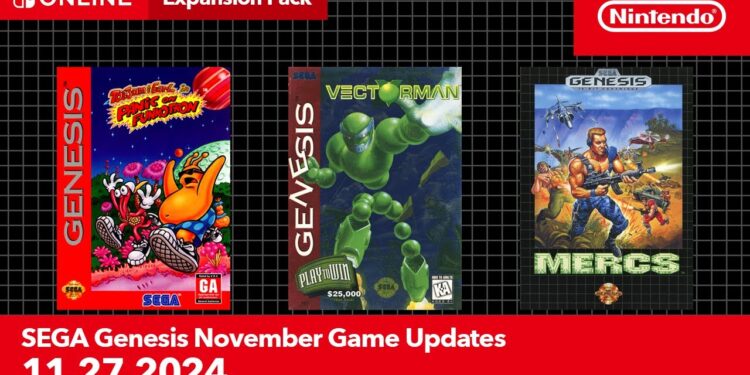 SEGA Genesis – Atualização de jogos de novembro de 2024 – Online + Pacote de Expansão