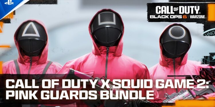 Chamada de Dever: Black Ops 6 & Warzone – Pacote de Guardas Rosa do Squid Game 2