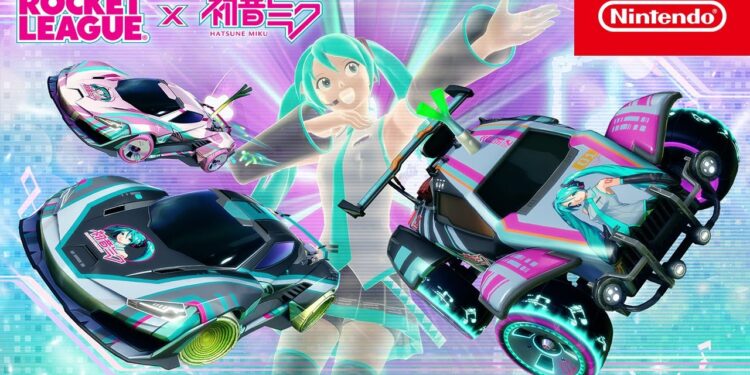 Hatsune Miku está dominando o Rocket League!