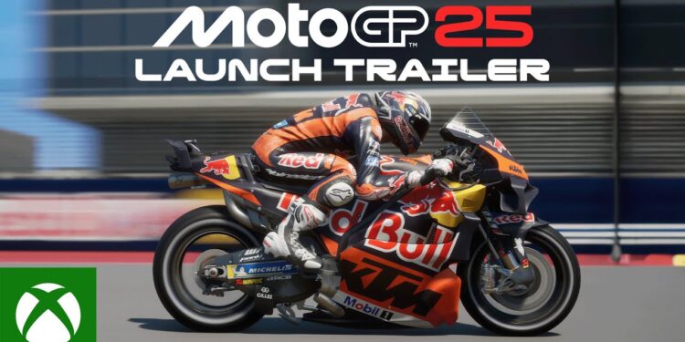 O título “MotoGP™25 Launch Trailer” em português seria “Trailer de Lançamento de MotoGP™25”.