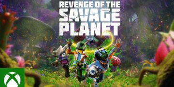 O título “Revenge of the Savage Planet Launch Trailer” em português seria “Trailers de Lançamento de Vingança do Planeta Selvagem”.