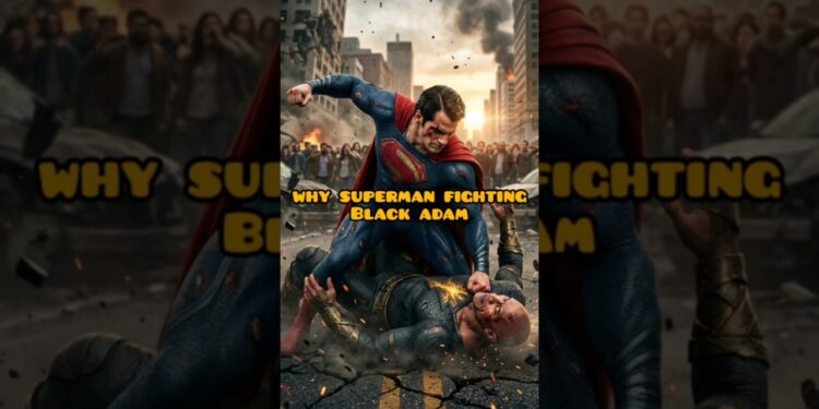 POR QUE SUPERMAN E BLACK ADAM ESTÃO LUTANDO? #superman #superheroi #blackadam