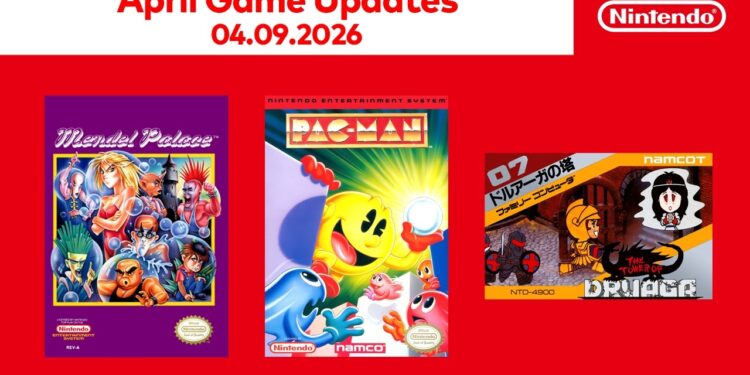 Atualizações de NES – Nintendo Classics em Abril de 2026