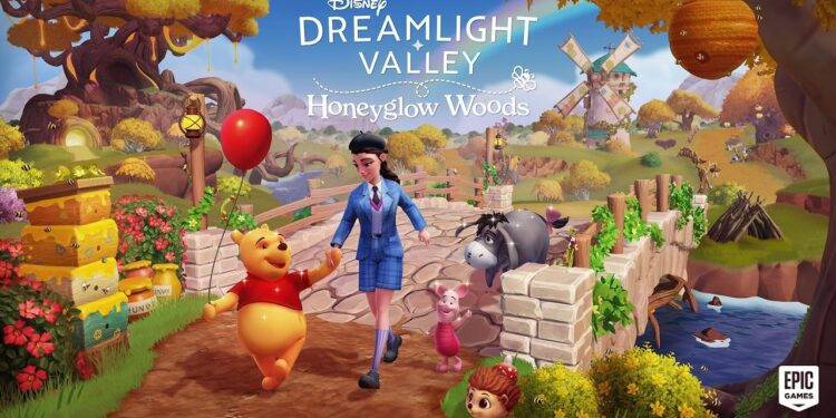Explorando Honeyglow Woods em Disney Dreamlight Valley