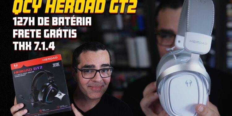 Impressões do QCY Heroad GT2: Bateria de 127H e Compatibilidade com PC, PS5 e Switch!