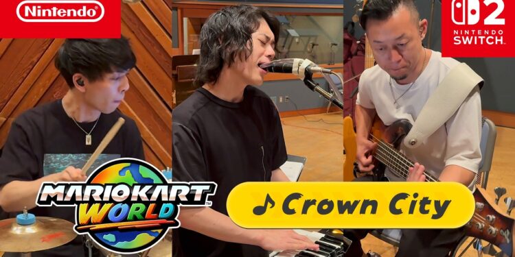 Mario Kart World: Corrida pela Coroa na Cidade Imperial.